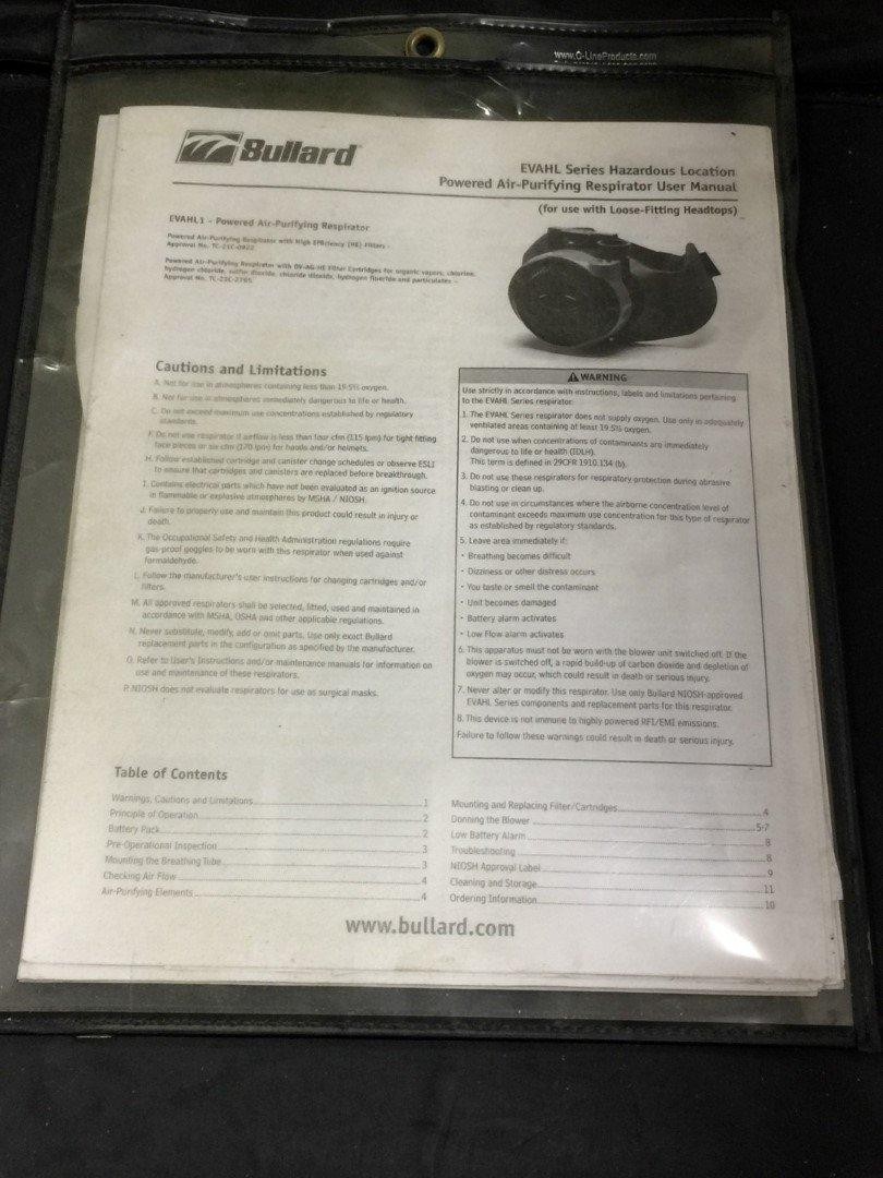 Bullard PA20LFBTXL Evahl Air-Purifying Respirator