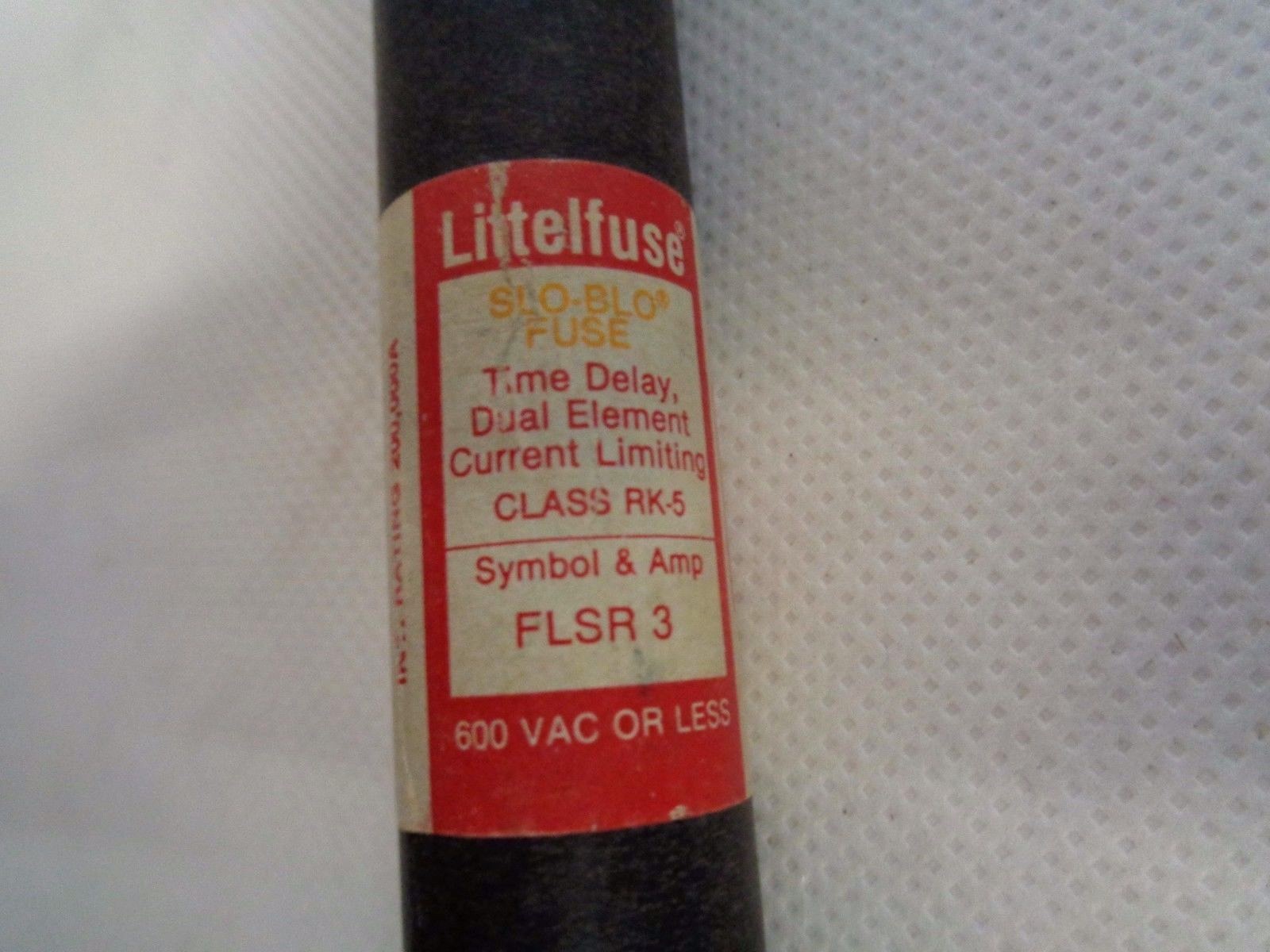 NEW LOT OF 3 LITTELFUSE FLSR3 SLO-BLO TIME DELAY FUSE