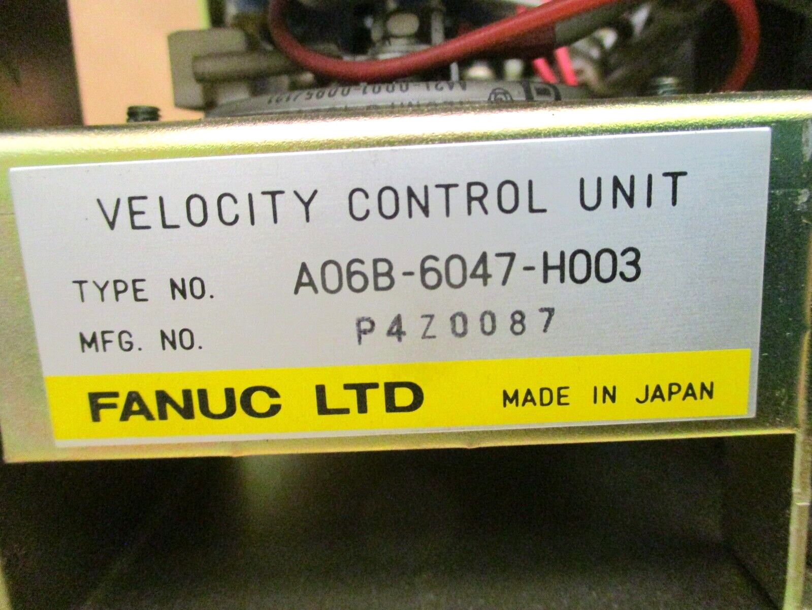 Fanuc LTD Drive A06B-6047-H003 Velocity Control Unit w/ Circuit Board 48650ISU