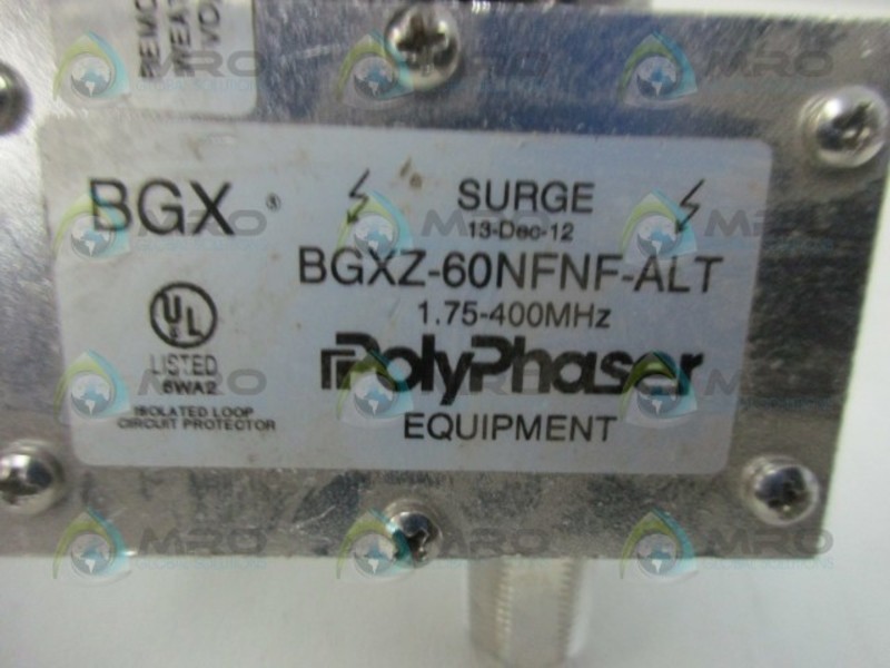 POLYPHASER BGXZ-60NFNF-ALT DC PASS COAX PROTECTOR NSNP