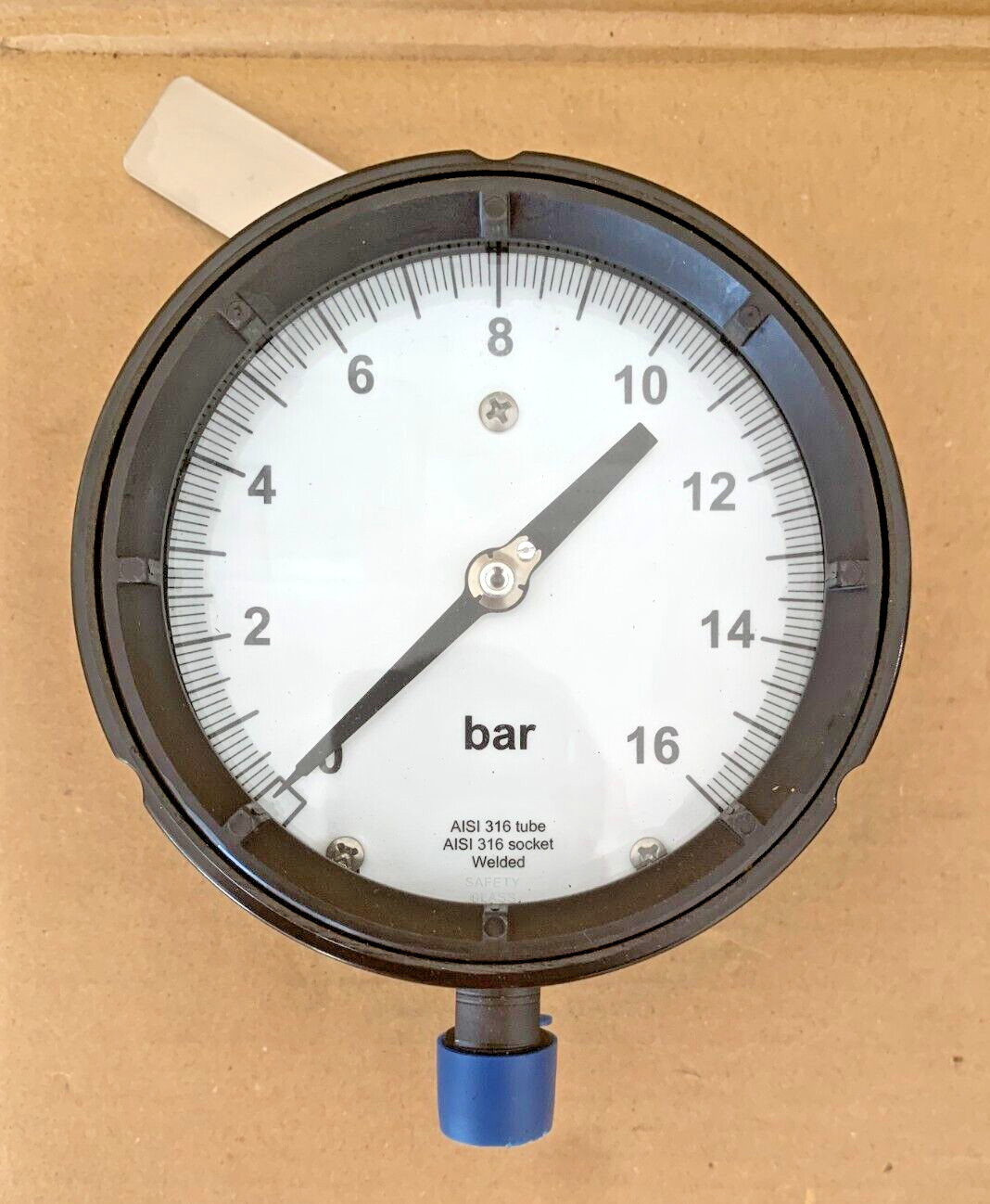 ASHCROFT DURAGAUGE Pressure Gauge 0 – 16Bar Size 4-1/2in SS Tube Made in the USA