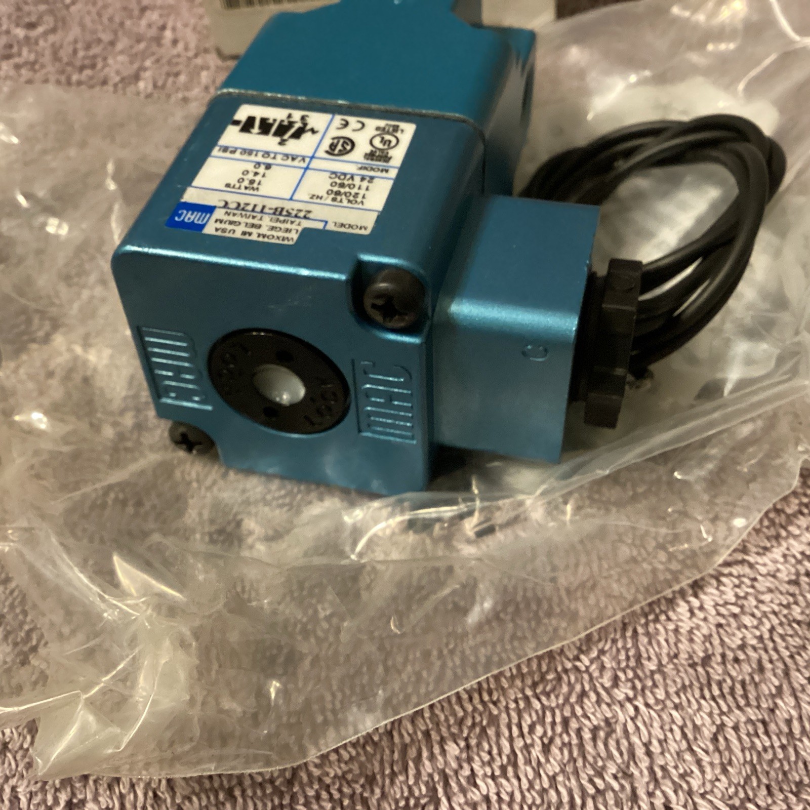 MAC VALVE…225B-112CC….SOLENOID VALVE….NEW