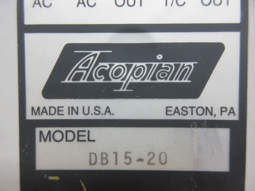 Acopian DB15-20 Power Supply DB1520