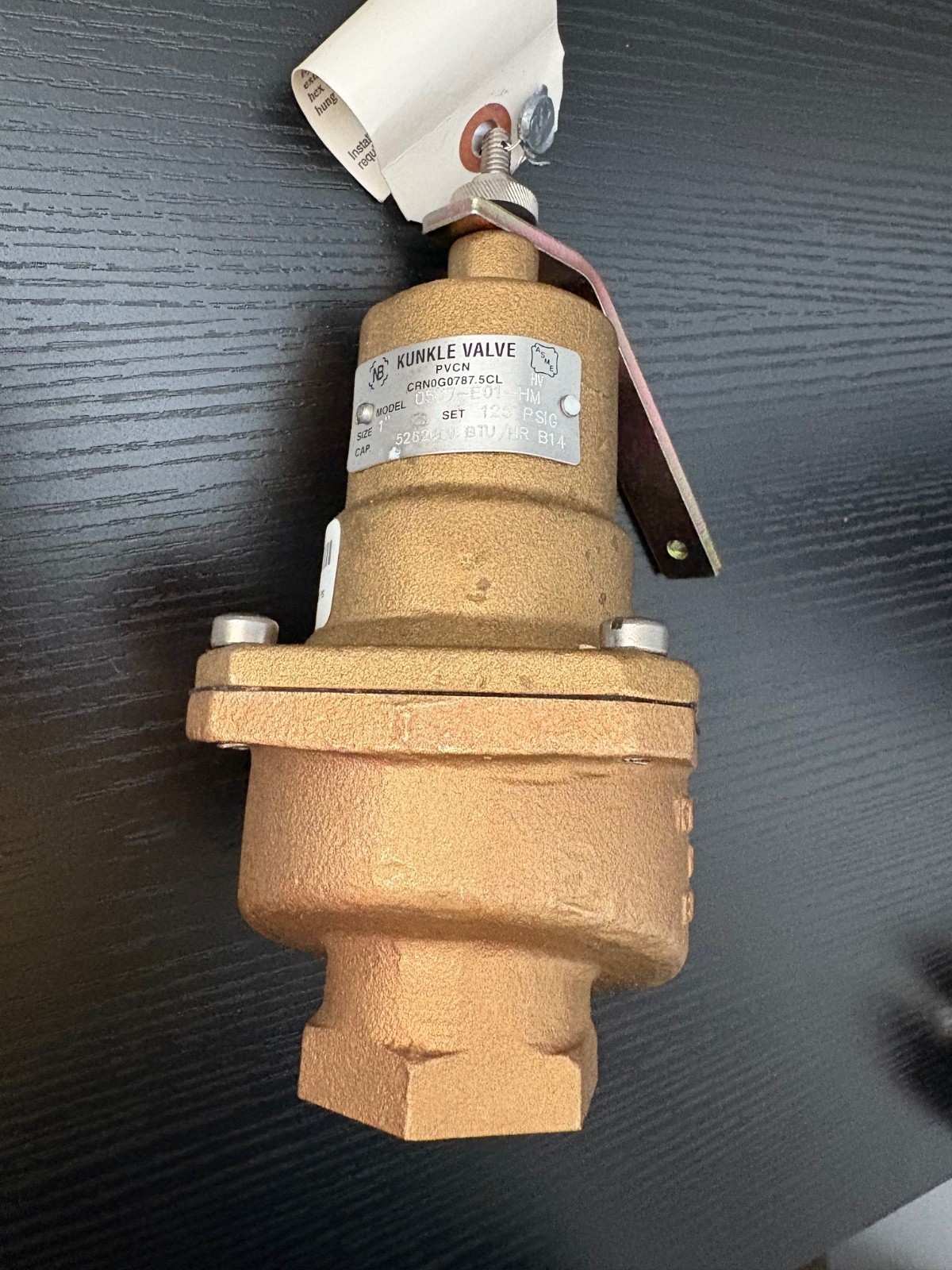 Kunkle Safety Relief Valve 5,257,510 BTU/HR 125 PSI 1″ X 1-1/4″ 0537-E01-HM