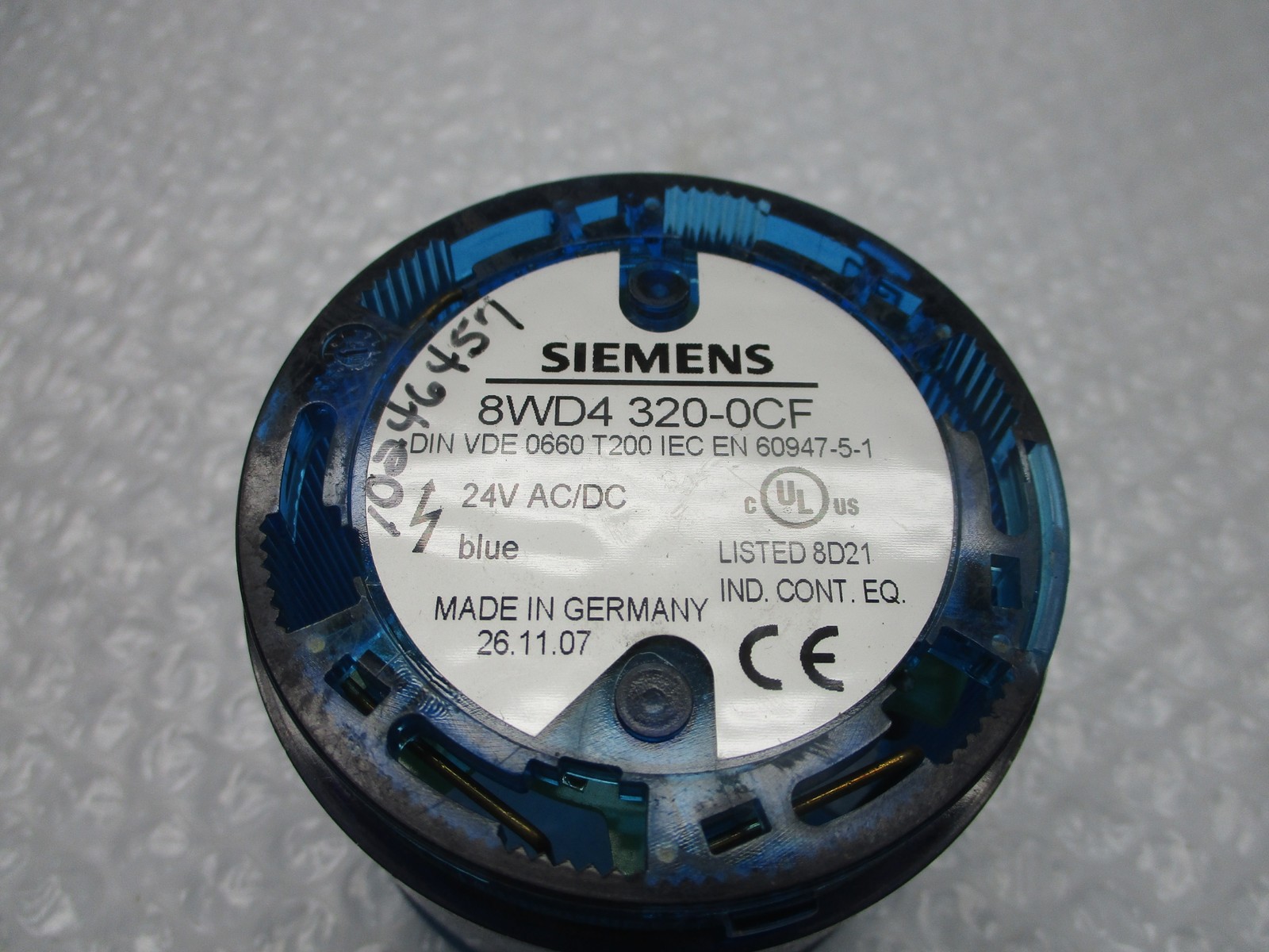 SIEMENS 8WD4320-0CF STACK LIGHT BLUE NSNP