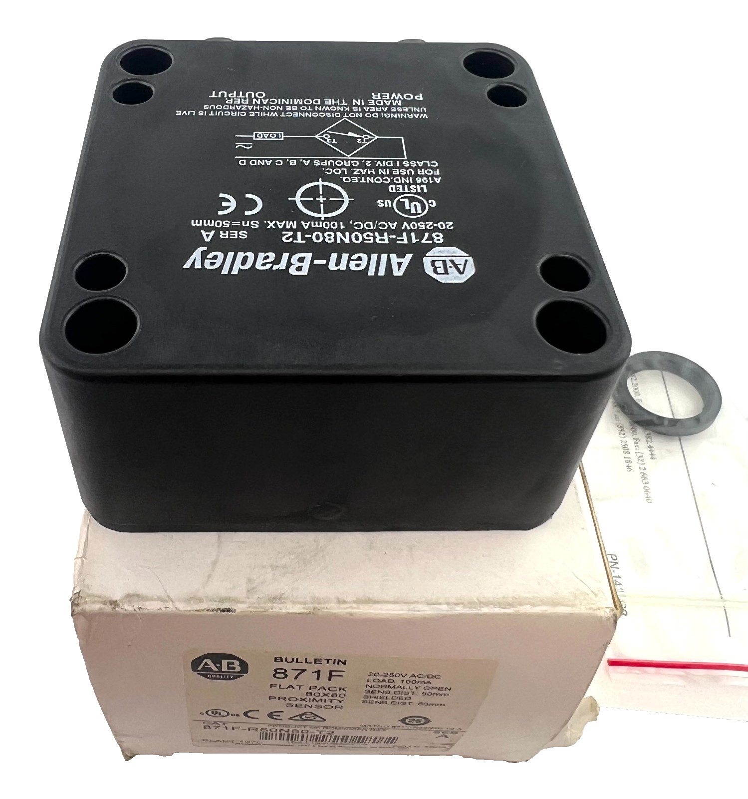 Allen Bradley 871F-R50N80-T2 Flat Pack 80X80 Proximity Sensor Bulletin 871F NEW