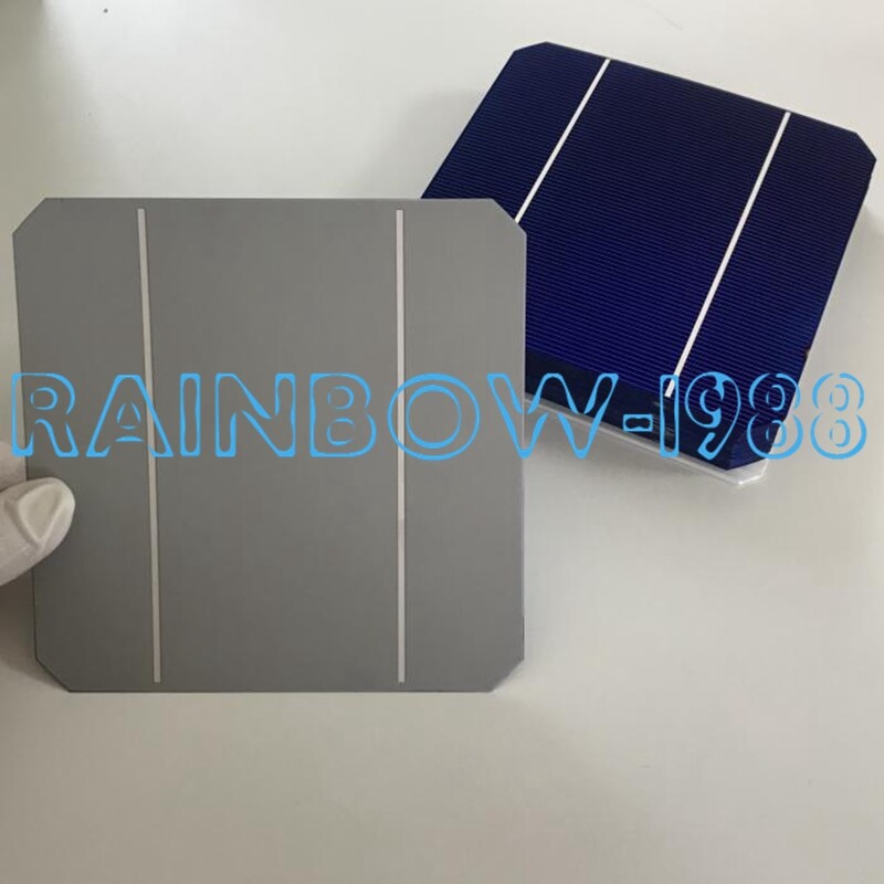 QTY:10 High Efficiency Monocrystalline Solar Cell 125mmx125mm 3.14W 0.5V Class A