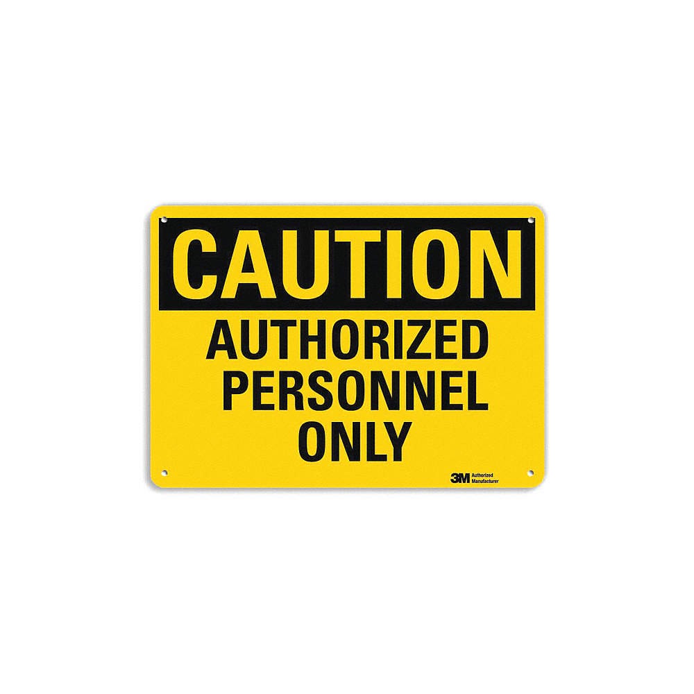 LYLE U4-1065-NA_10x7 Caution Sign,7 in x 10 in,Aluminum 462L73