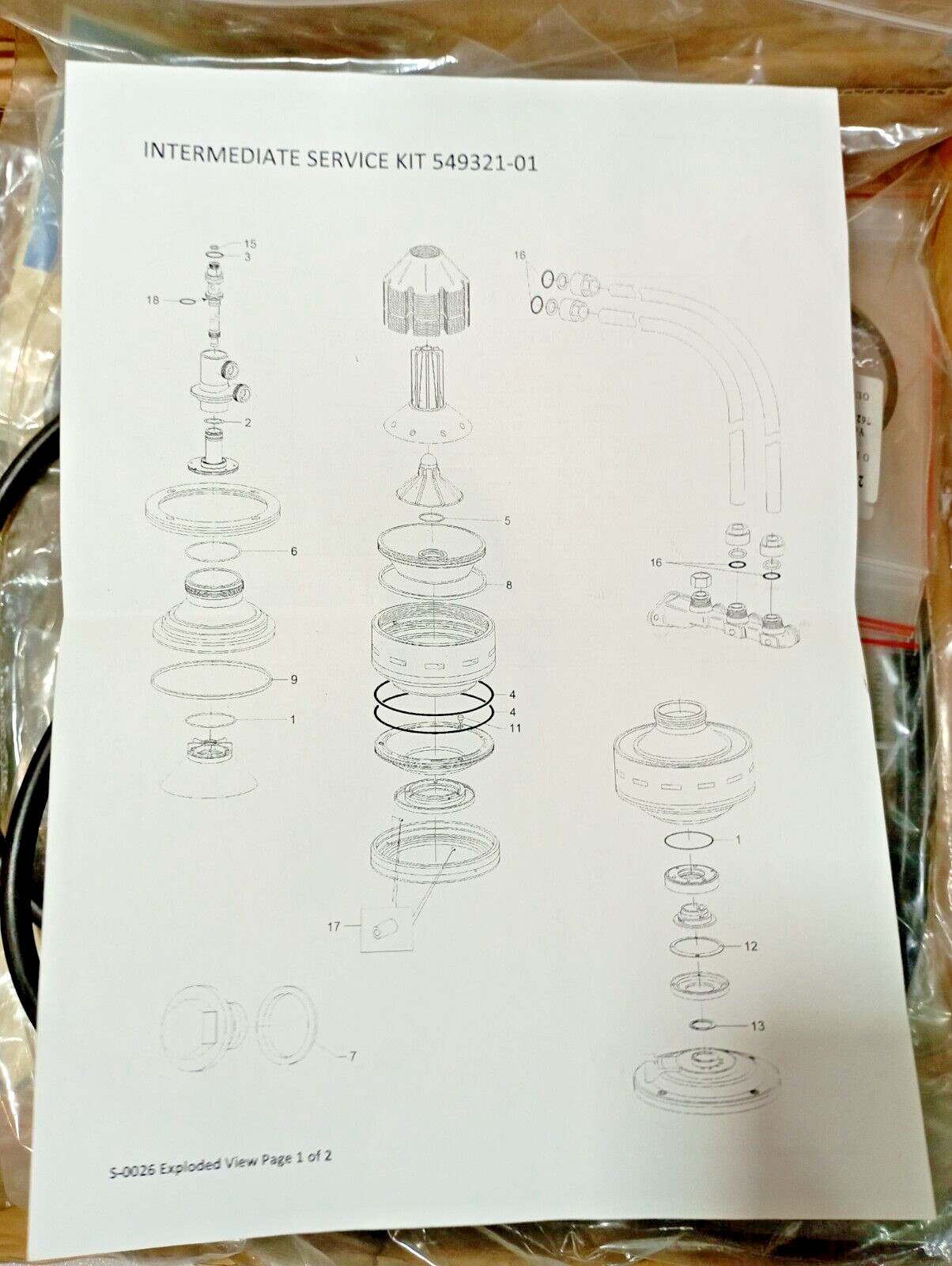 ALFA LAVAL LOPX 705 INTERMEDIATE SERVICE KIT/2000 HOU 549321-01 REF;S/10793/16