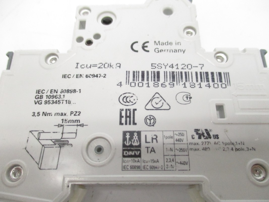 SIEMENS 5SY4120-7 230/400V 20A NSNP