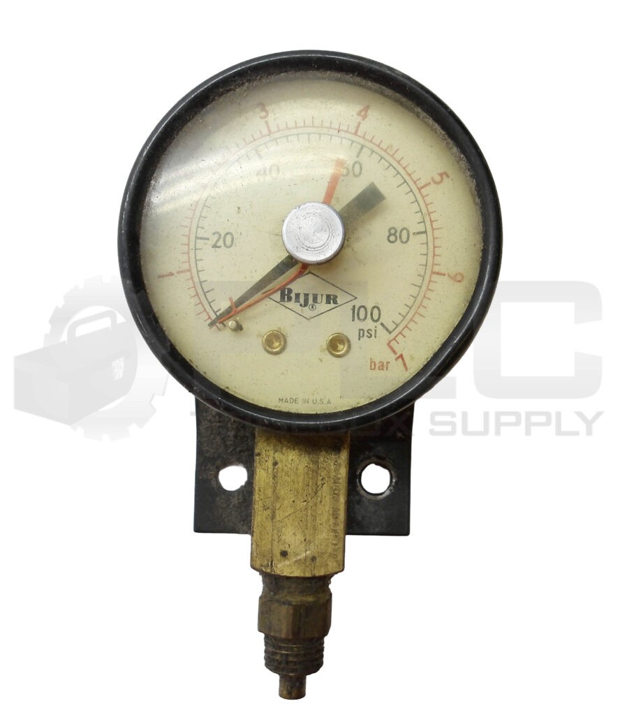 BIJUR PRESSURE GAUGE 0-100PSI 0-7BAR