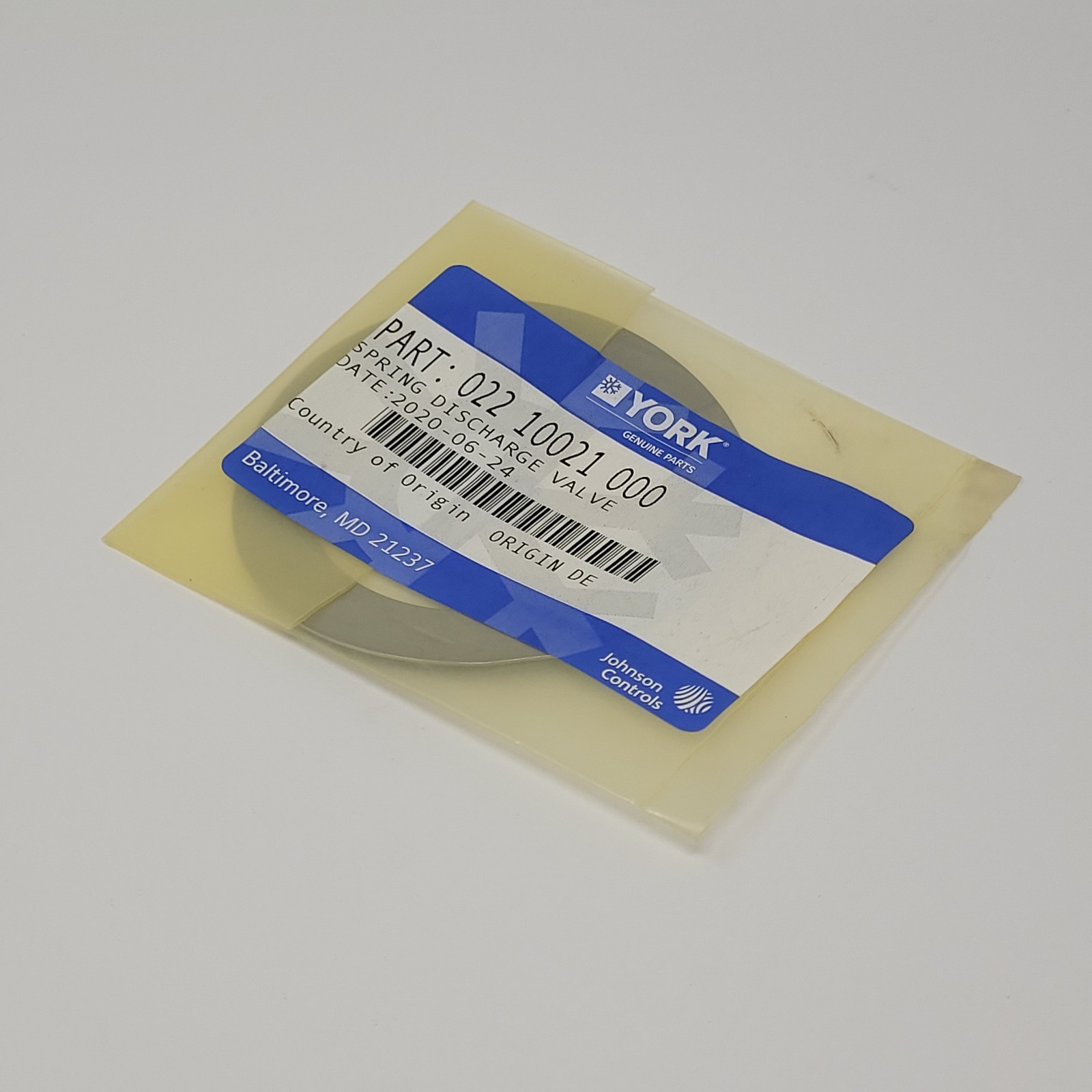 York 022 10021 000 Valve Spring Discharge, 88mm OD, 62mm ID, 0.8mm Thickness