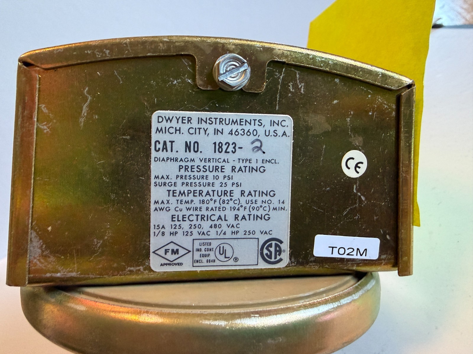 Harris FM25K Dwyer air pressure switch 604-0397-000