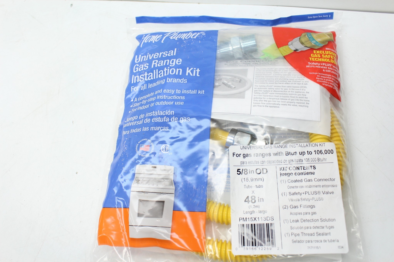 Brass Craft Home Plumber PM15X113DS Universal Gas Installation Kit 48″