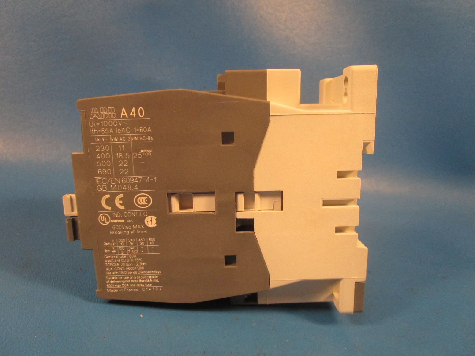 ABB 1SBL321001R8410, ABB A40-30-10 Contactor 110V50Hz/110-120V60Hz