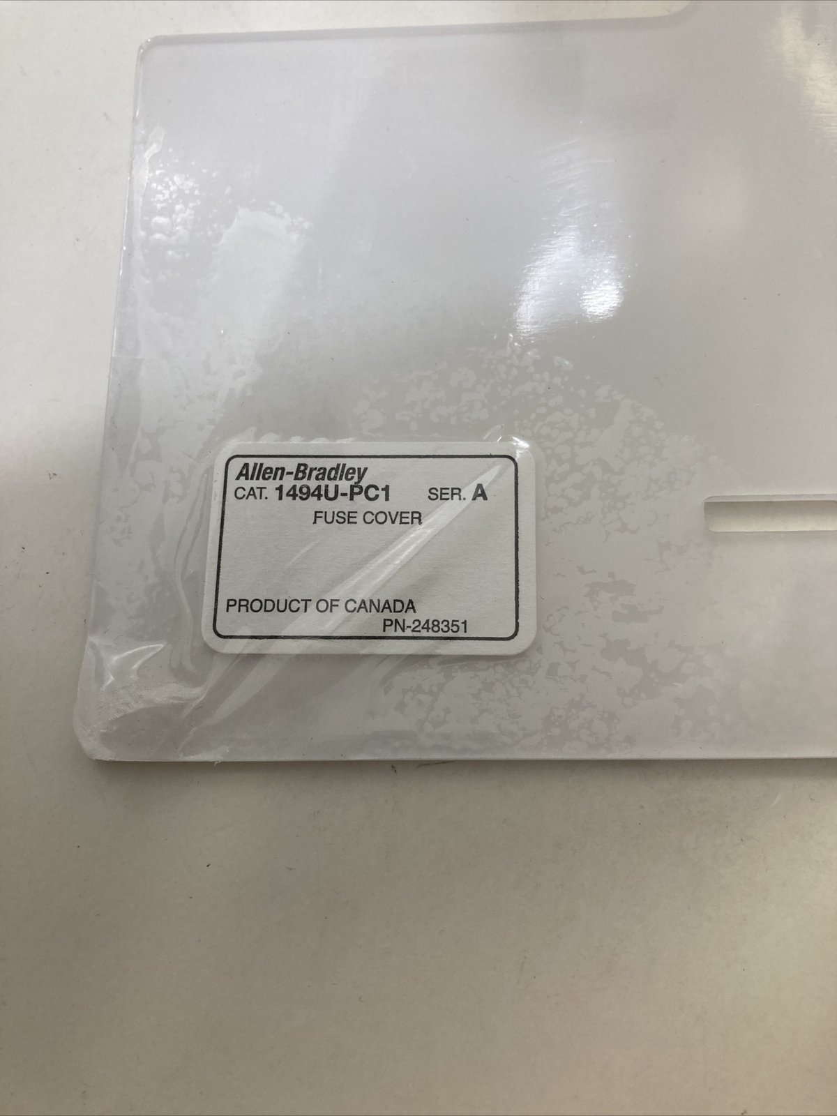 New! Allen Bradley 1494U-PC1 Ser A Disconnect Switch Fuse Protective Cover