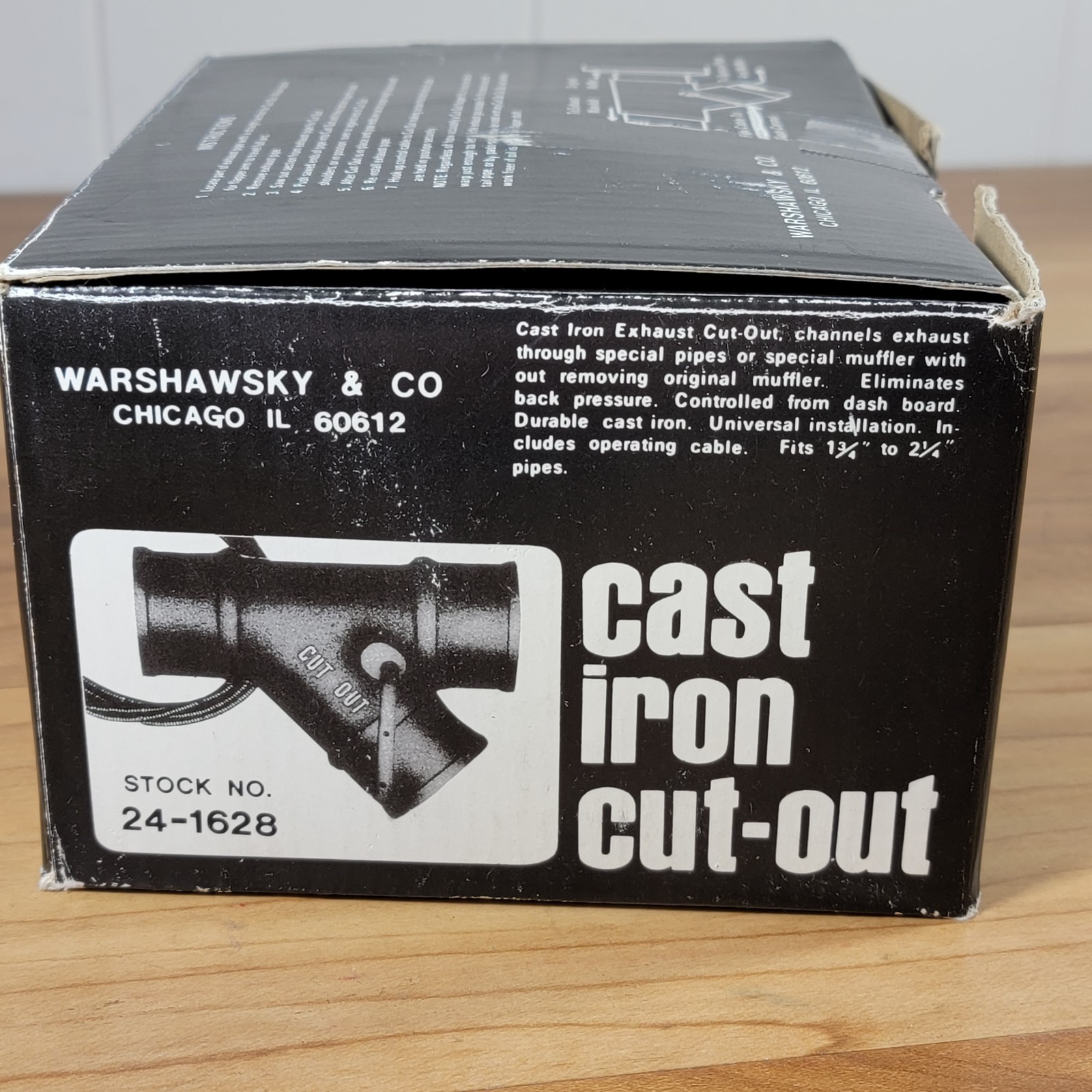 WARSHAWSKY & CO Cast Iron Cut Out- Model 24-1628 New in Box Complete 1 3/4-2 1/4