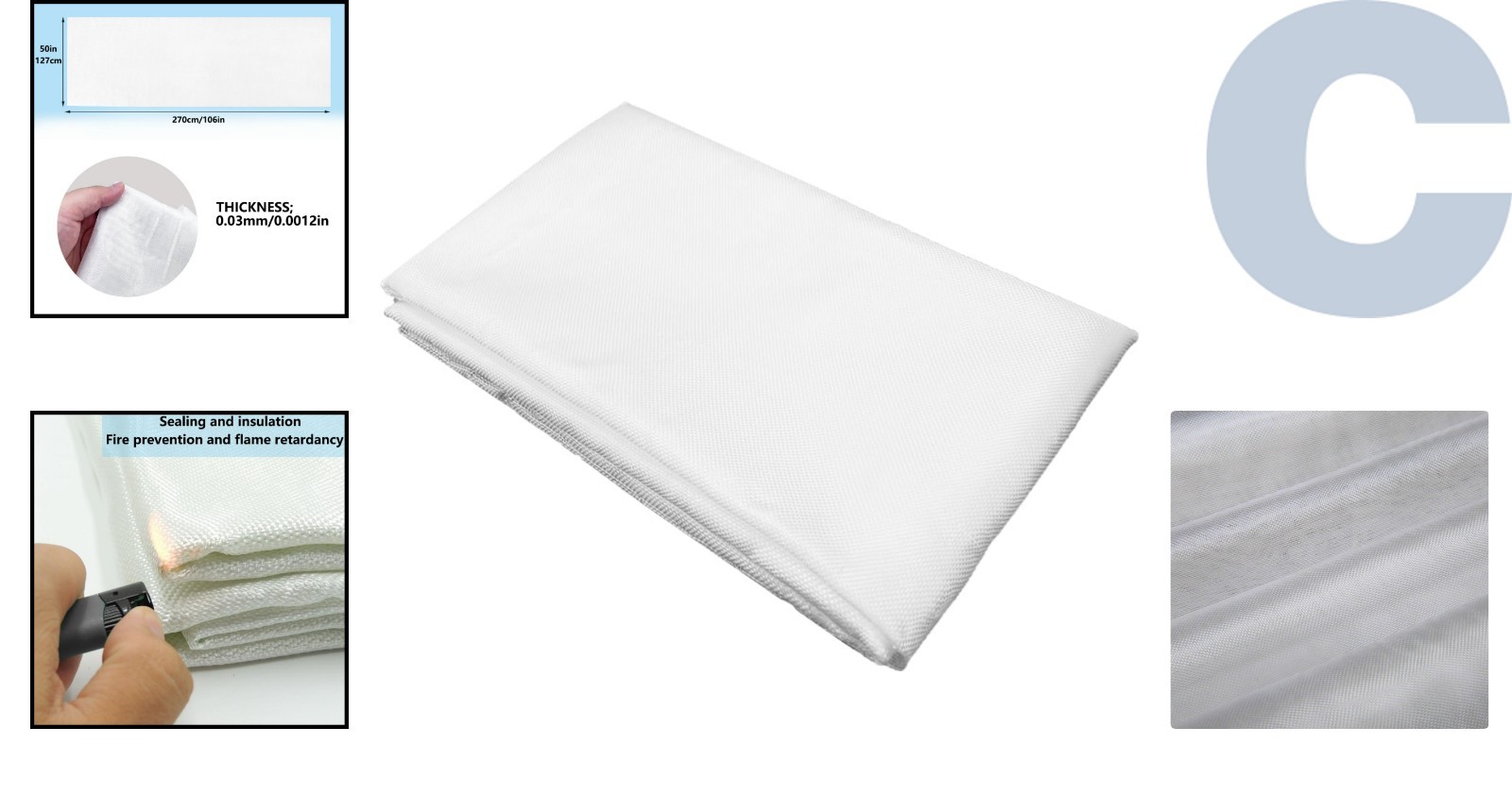 Versatile Fiberglass Mat 37 sqft 1.5oz Sheet for Boats, Planes, & Pools – 0.03mm