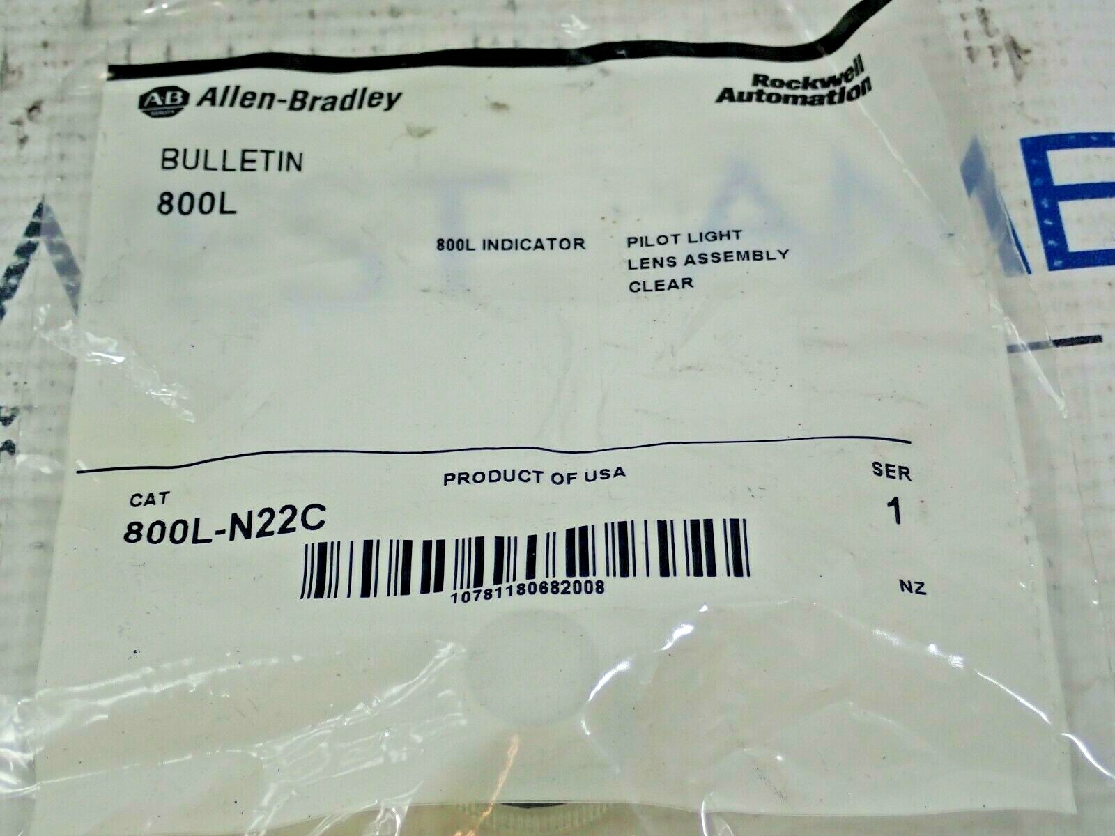 ALLEN BRADLEY 800L-N22C PILOT LIGHT LENS CLEAR NEW
