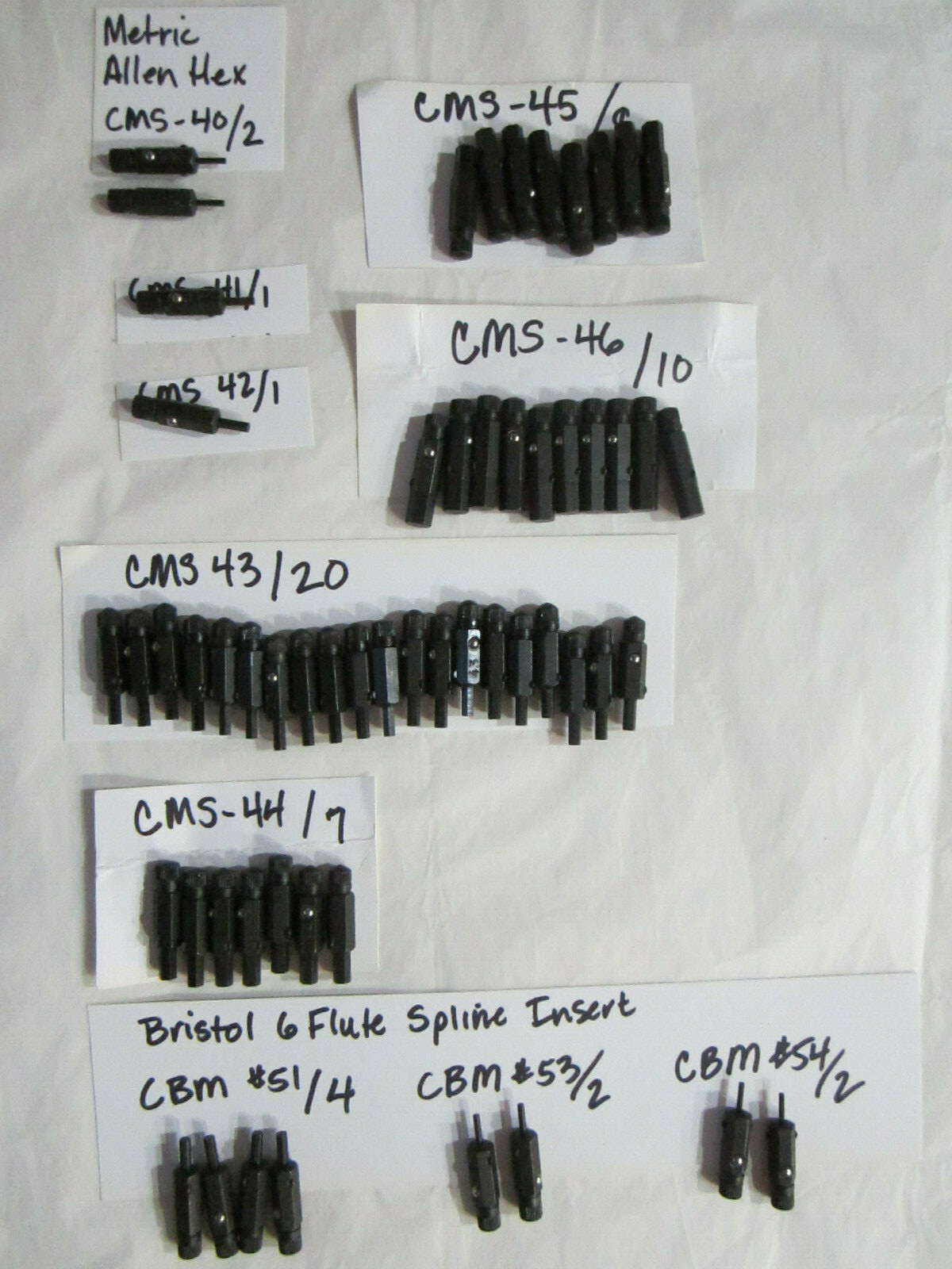 CHAPMAN TOOL SCREWDRIVER HANDLE(S) CMH3 & BITS SEE PHOTOS LOT OF 148