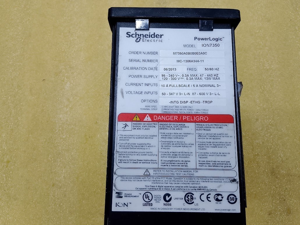 Schneider PowerLogic ION7350 Power Measurment ION 7350 Tested Working Free Shipp
