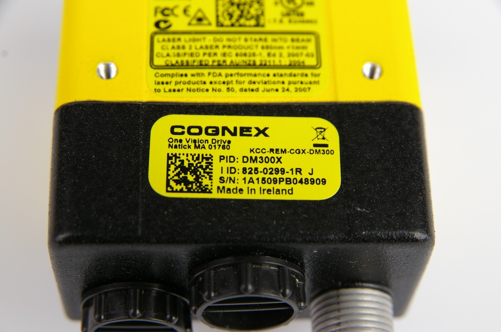 Cognex DM300X 825-0299-1R 821-0087-3R Barcode Reader