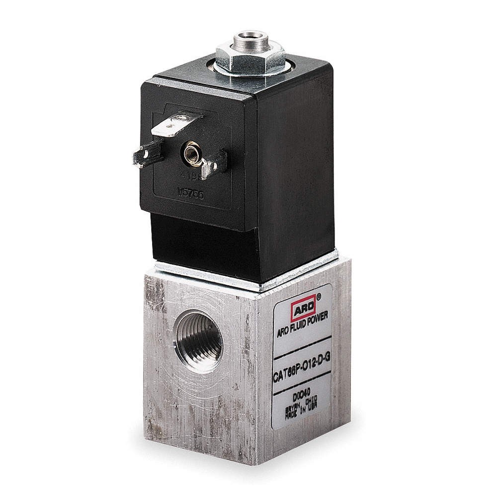 ARO CAT88P-012-D Solenoid Air Con Valve,Three-Way,150 psi 4HN52