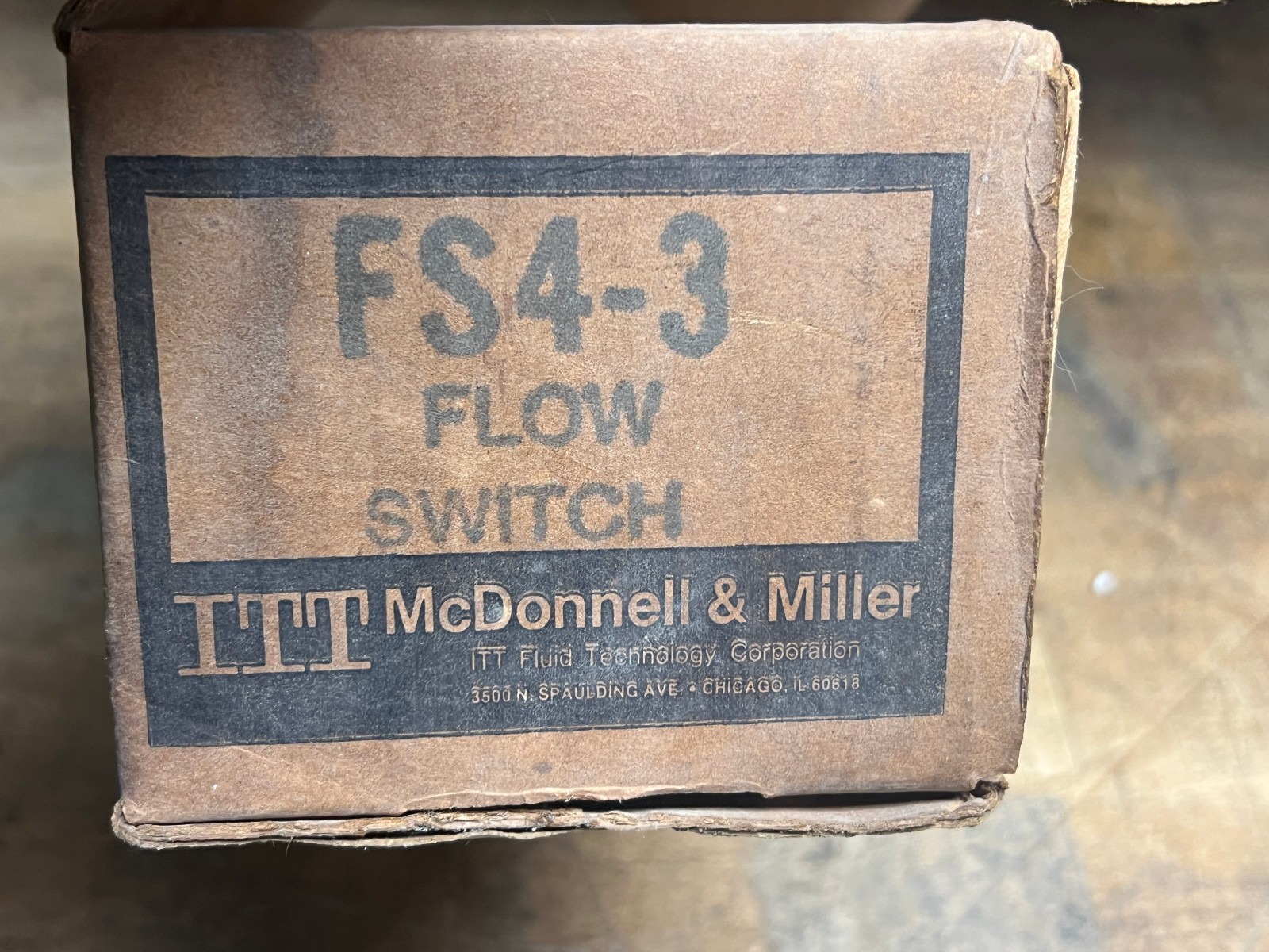 ITT McDONNELL FLOW SWITCH FS4-3-RP MAX 150 PSI MAX 300F used