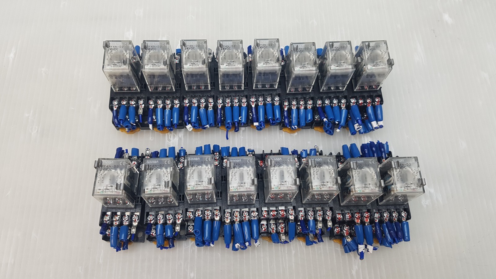 Omron MY4N-D2 24VDC Relay with Base Socket, LOT OF 16