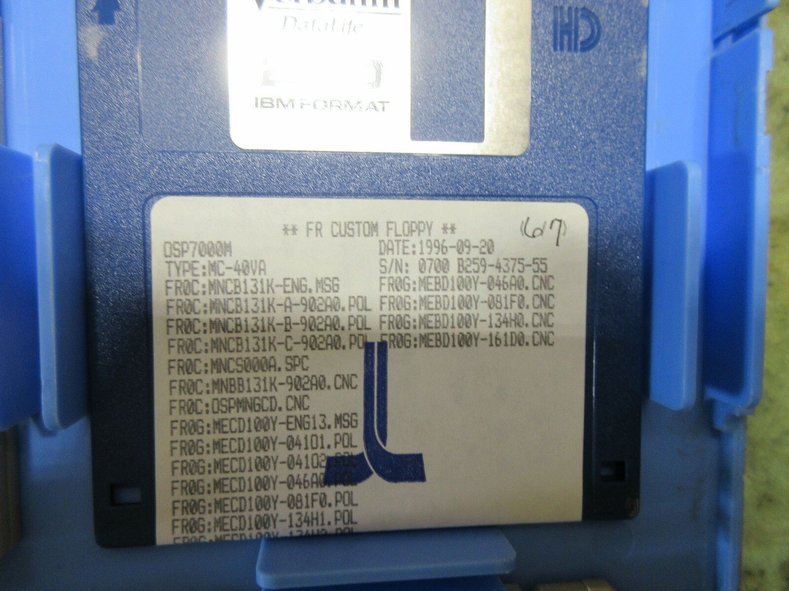 OKUMA MC-40VA CNC MILL OSP7000M FLOPPY DISK DISKS 3.5’X12 E8048-090-426-1 SET