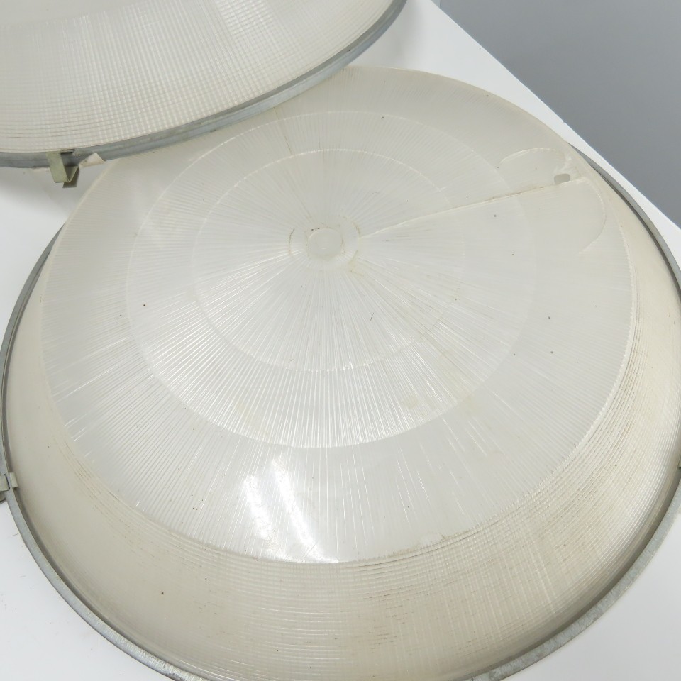 22-1/2″ OD Plastic Light Fixture Lense Cover 4″ Height Lot Of 4