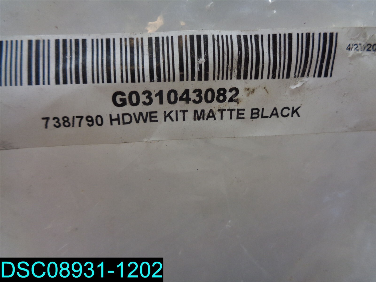 738/790 HDWE Kit Matte Black G031043082