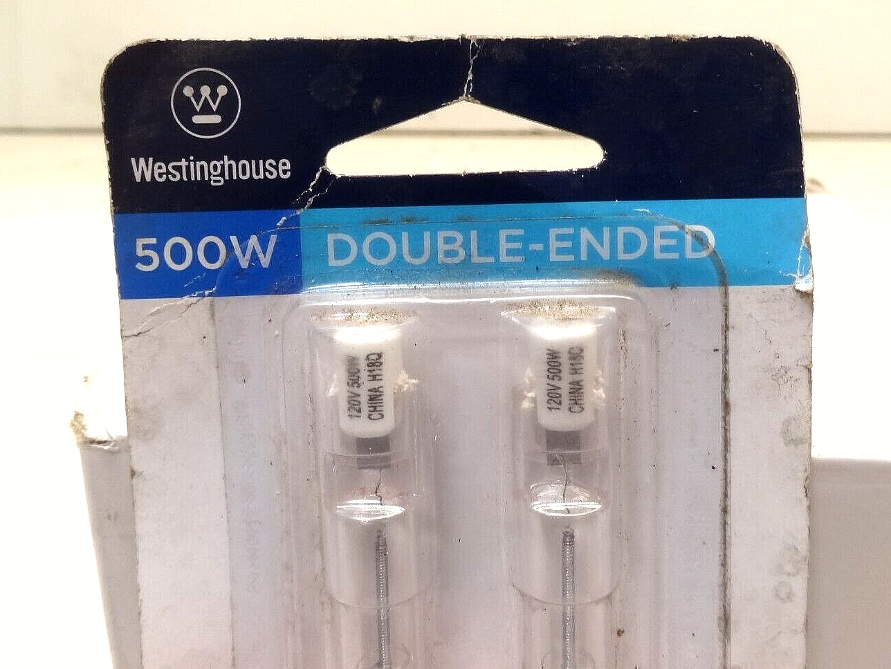Westing House Halogen Double-Ended Bulb 500W 120V Base 2Pack 3050K 4.7 Inch
