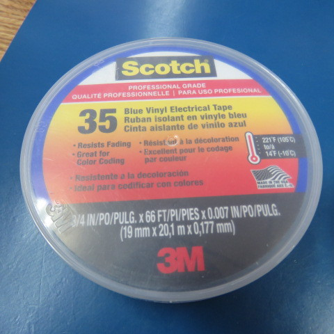 SCOTCH/ 3M 35 BLUE & VIOLET TAPE Qty of 2 per Lot VINYL ELECTRICAL TAPE. LOT I