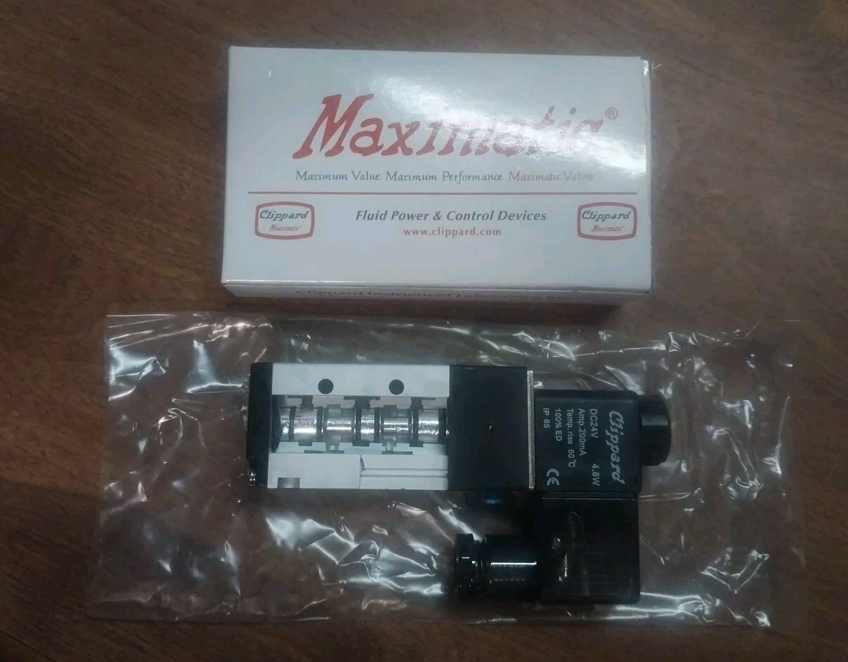 Clippard Maximatic MME-3QES-CT D024 24vdc 19 M6 Coil Style Din