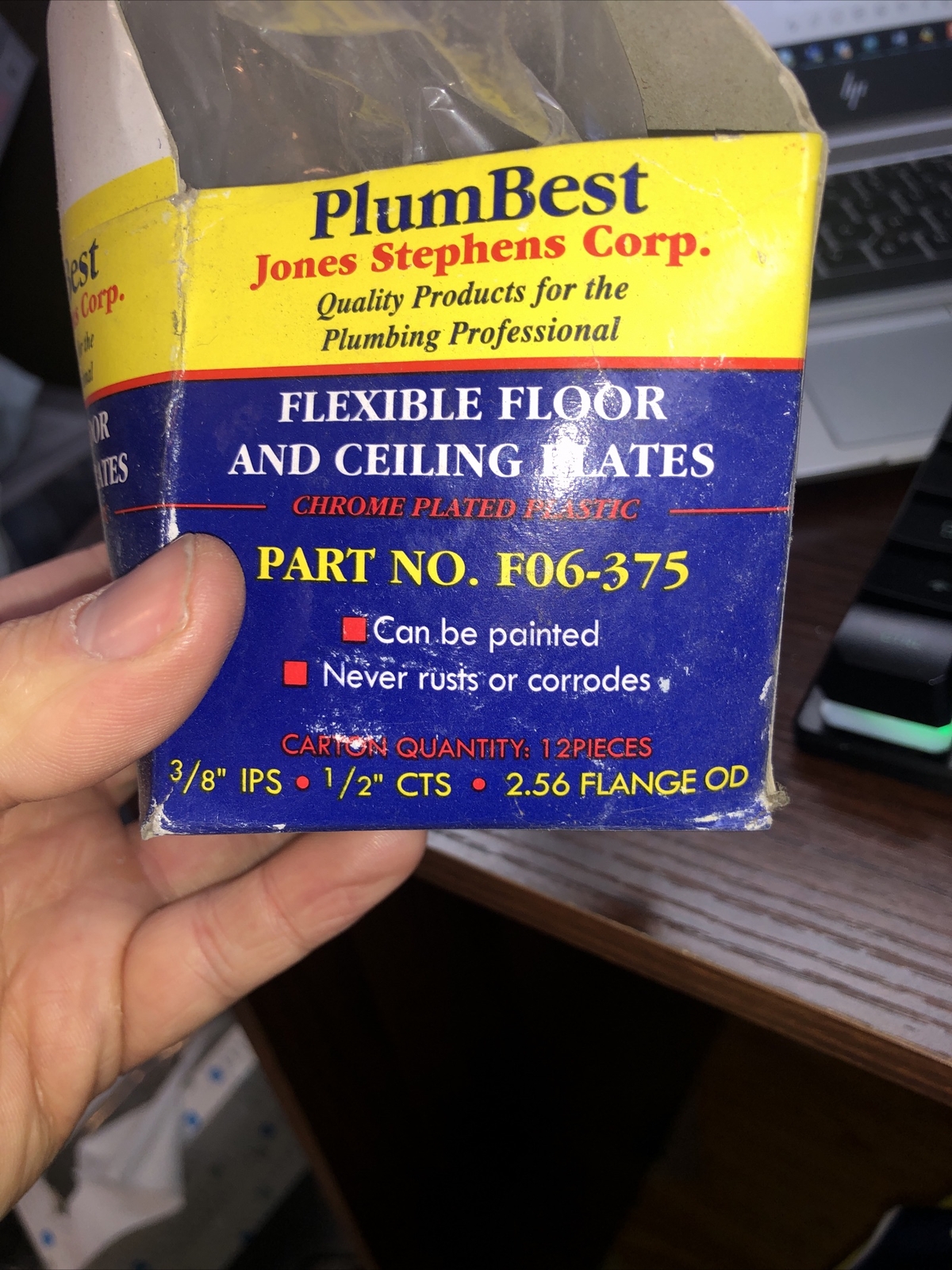 F06-375 Flexible Floor & Ceiling Plates Jones Stephens PlumBest NIB