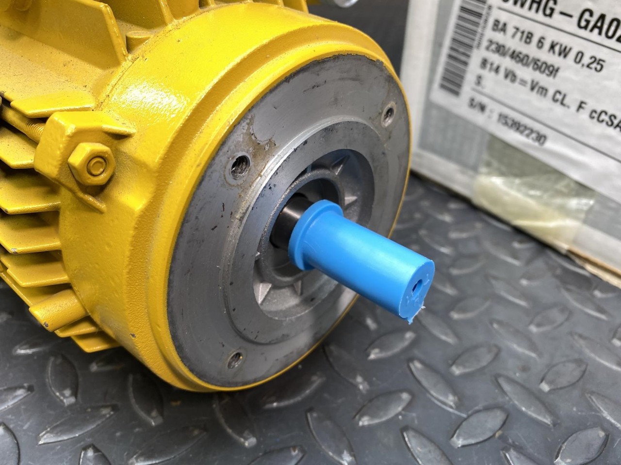 M.G.M. Electric BA 71B6 Motor 230/460V 0.25 kW, NOS