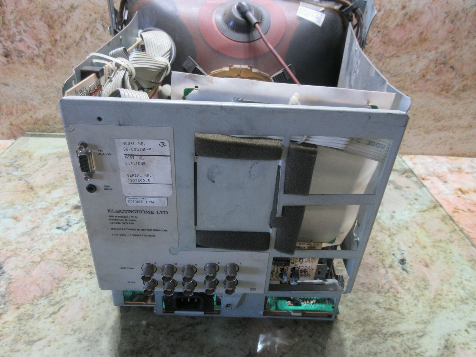 ELECTROHOME CRT DISPLAY 38-C05IMN-P1 C1411DMS TOSHIBA M34KLP22XP02 HYUNDAI LATHE