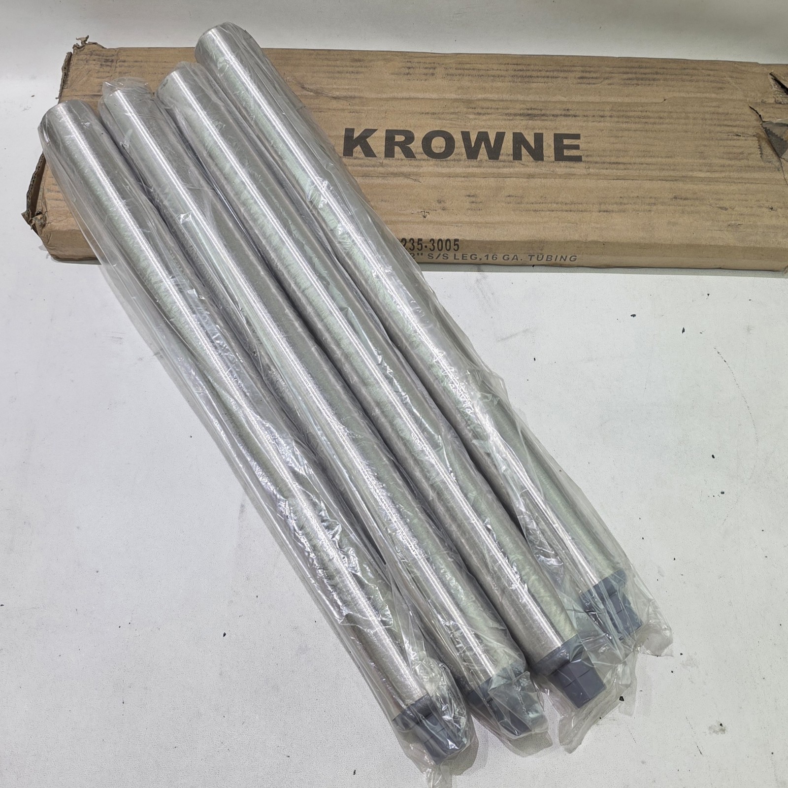 NEW, Krowne LS235-3005 Stainless Tube Table Legs, 23-1/2″, 16 Ga Restaurant