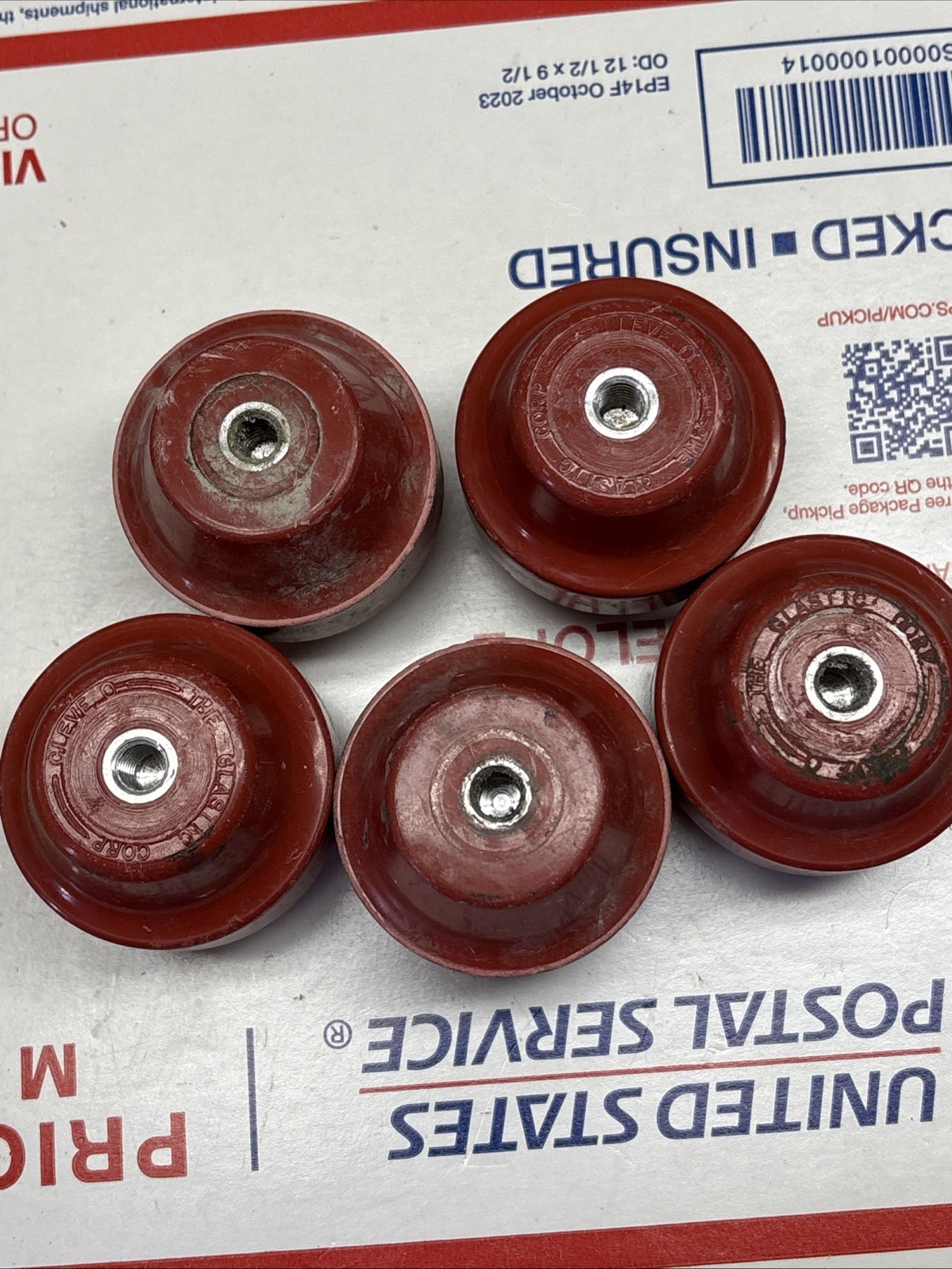 Lot of 5 THE GLASTIC CORP. ELECTRICAL ISOLATOR Cleve – O