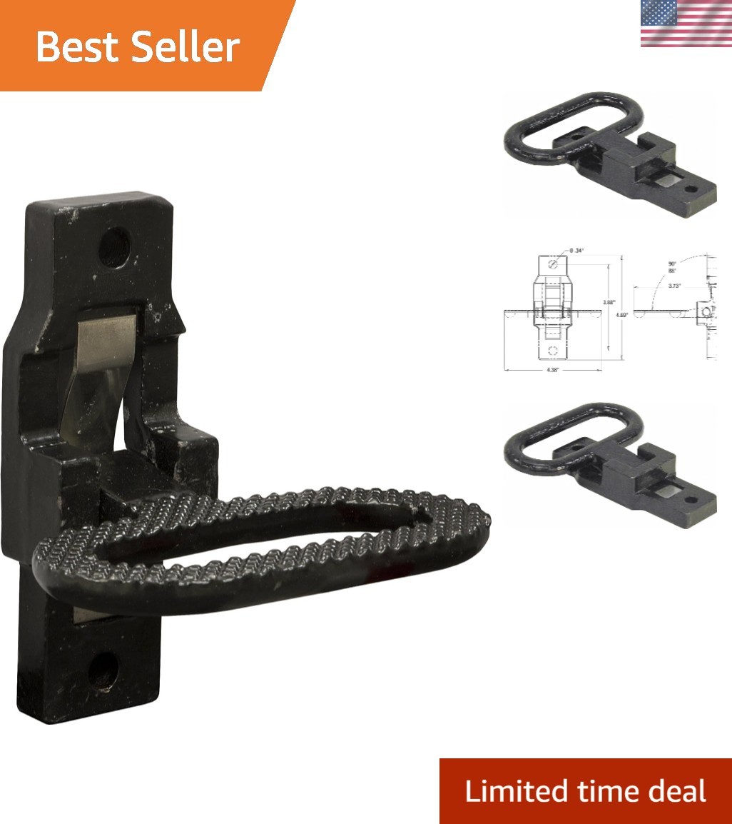 B2797BPC Folding Safety Step And Handle With Safety Storage, Black E-Coat Fin…