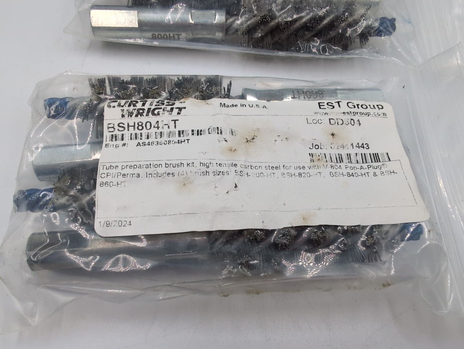 New CURTIS WRIGHT BSH-804-HT Brushing Kit Tube Plug for V-804-T POP-A-PLUG
