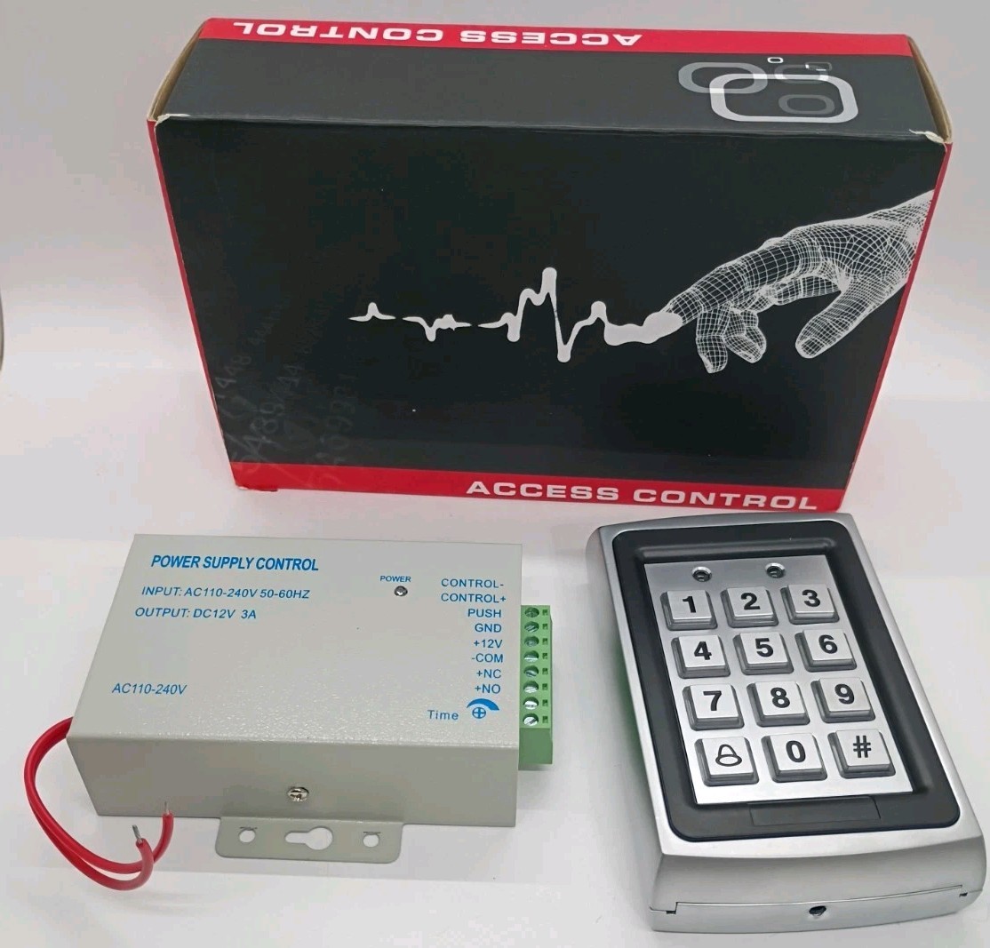 Access Control K7612 Metal Keypad Door Entry With Power Supply Control New
