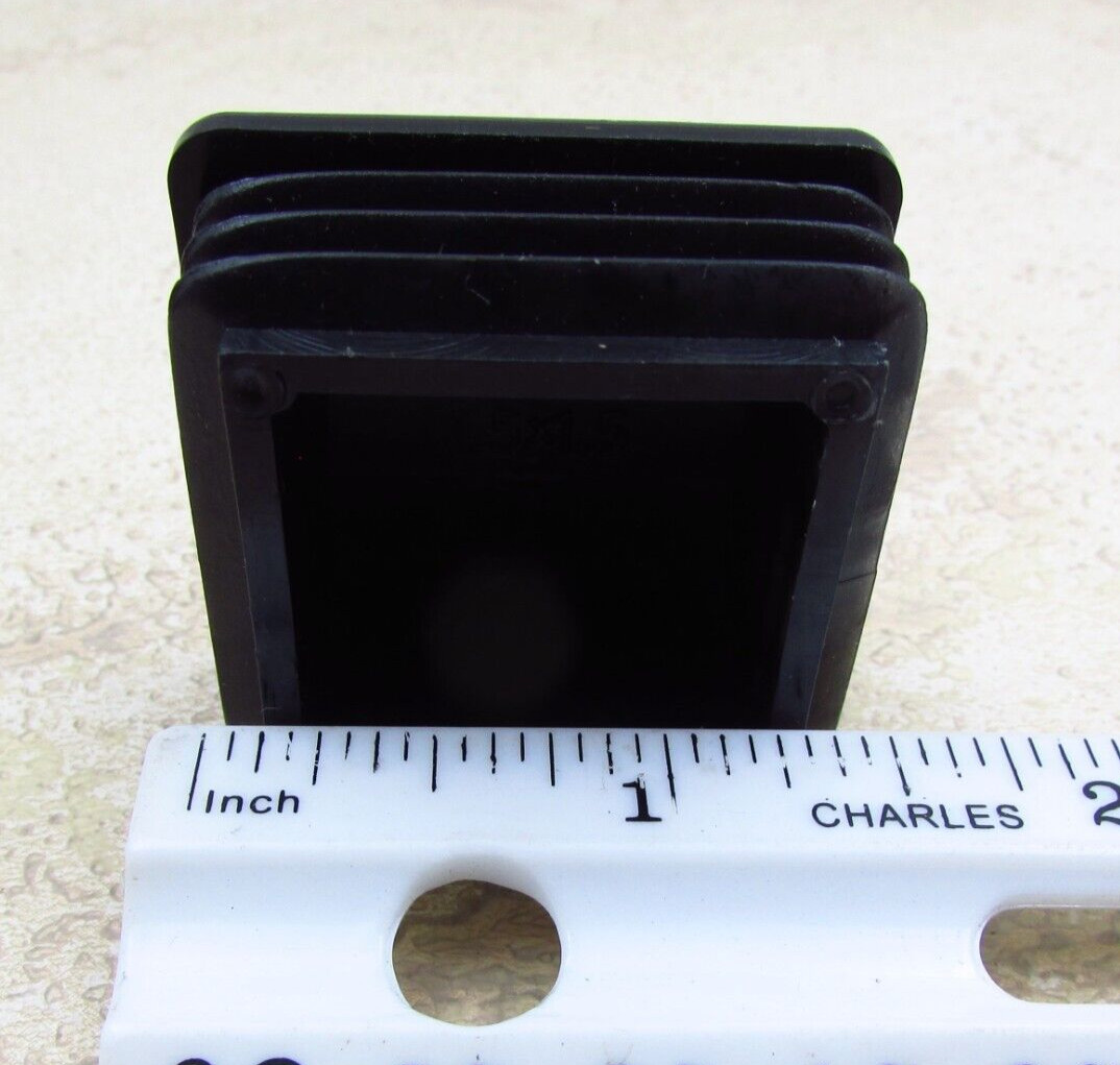 QTY 4 Black 1-1/2″, 1.5″, 14-18 Gauge Square Tube End Cap Plastic Insert Plugs