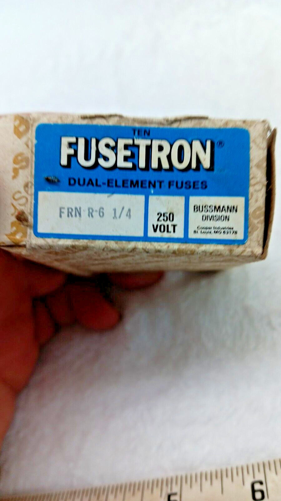 Fuse FRN-R-6 1/4 AMPS 250 VOLTS FUSETRON