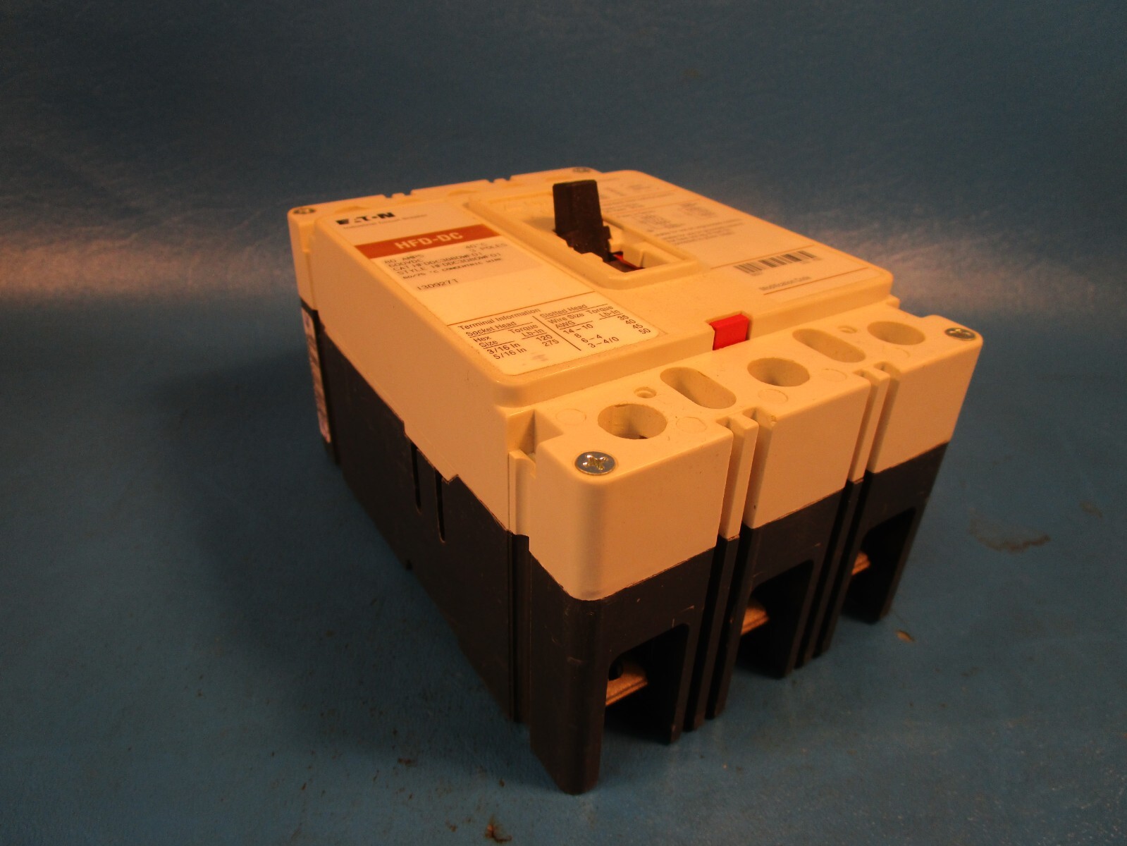 Eaton HFDDC3080WF01, Molded Case Breakers (MCCBs) HFD 3P 80A 250V 50/60Hz 3Ph F