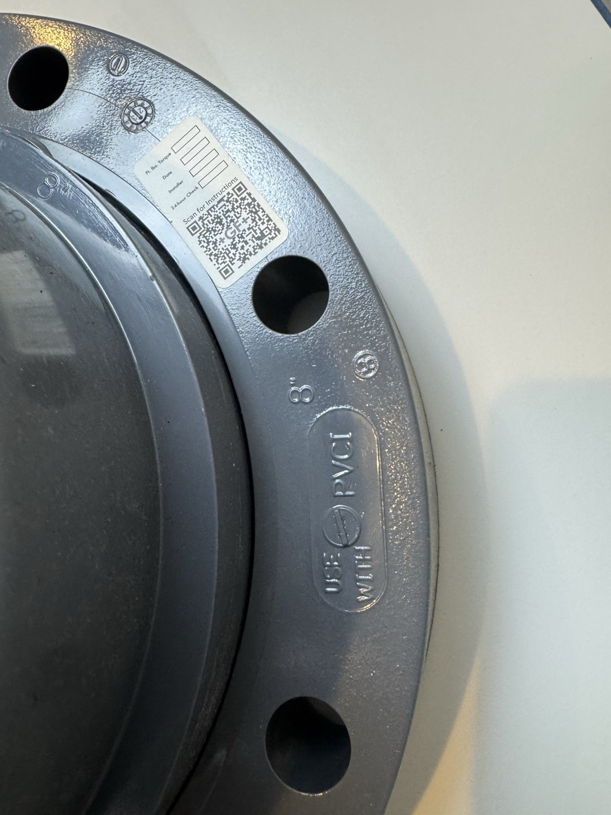 GF+ Grainger 856-080 Van Stone Flange, 8 in, Schedule 80 22JZ06