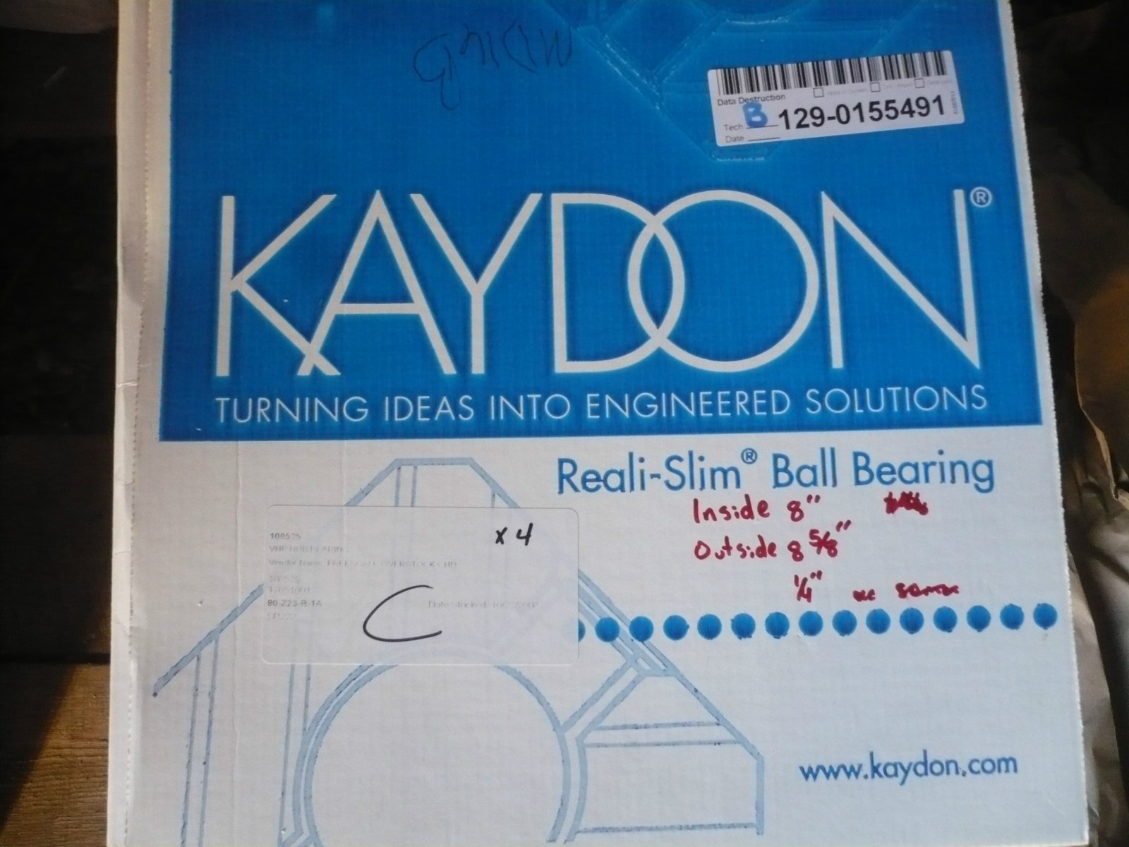 New Kaydon 17051001 Reali Slim Ball Bearing OM5 1J9Y5
