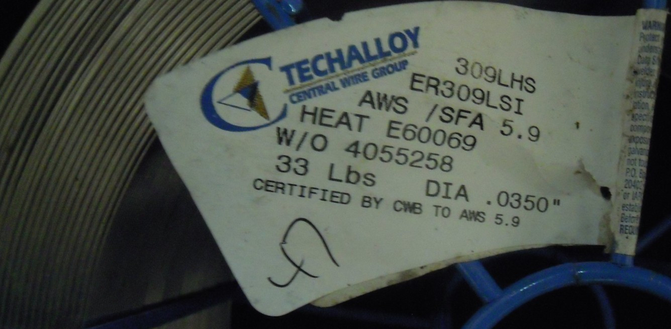 TECHALLOY 309LHS WELDING WIRE STAINLESS STEEL 0.035″ DIA. 33 LBS WEIGHT