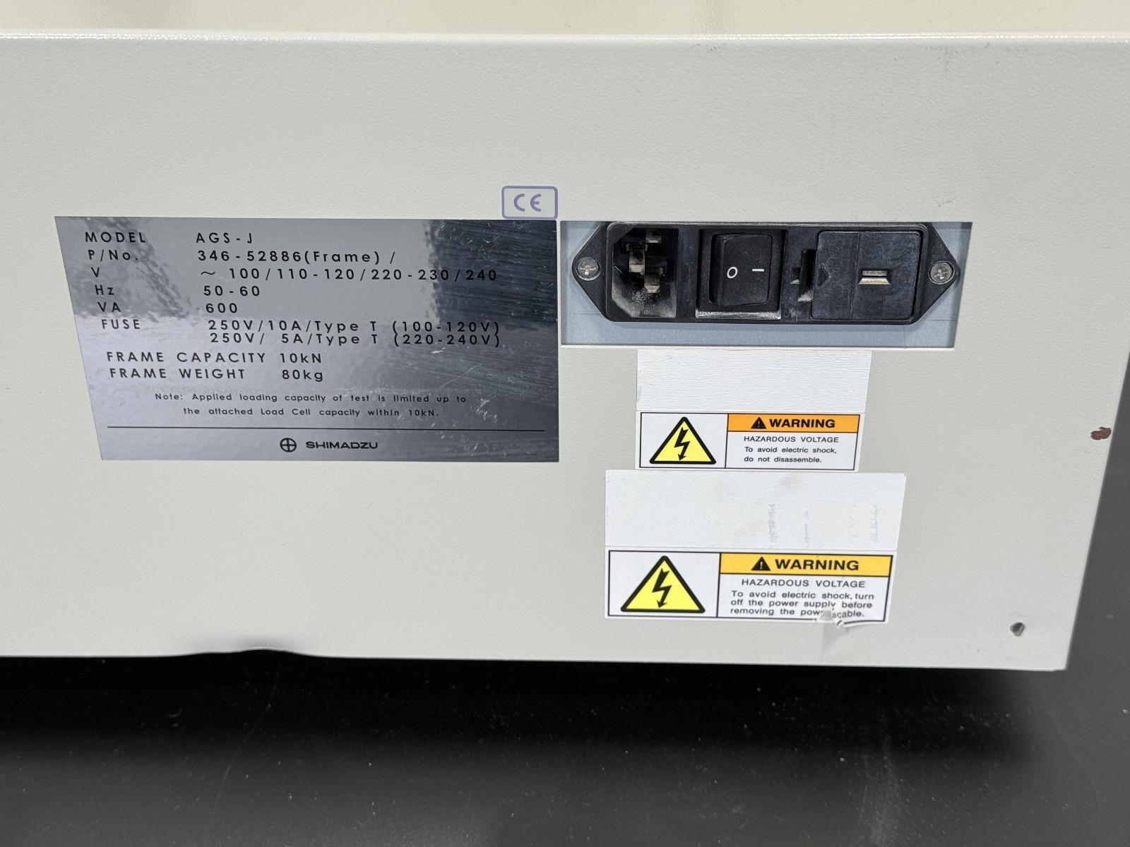 SHIMADZU AGS-J 10kN Universal Testing Machine Tensiometer W/ Software & Accessor